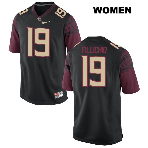 Women's NCAA Nike Florida State Seminoles #19 Beau Fillichio College Black Stitched Authentic Football Jersey LZR8869GX